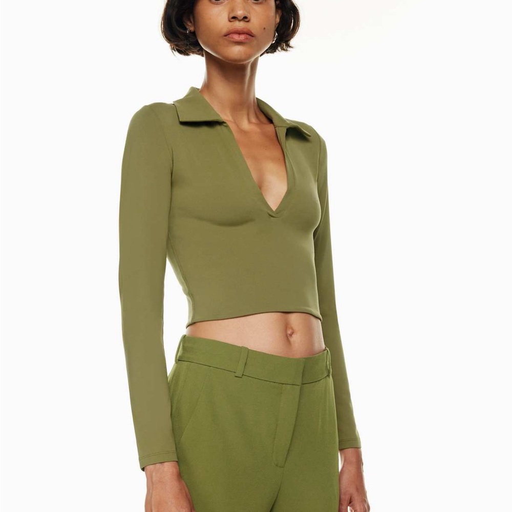 Aritzia Babaton Contour Polo Long Sleeve